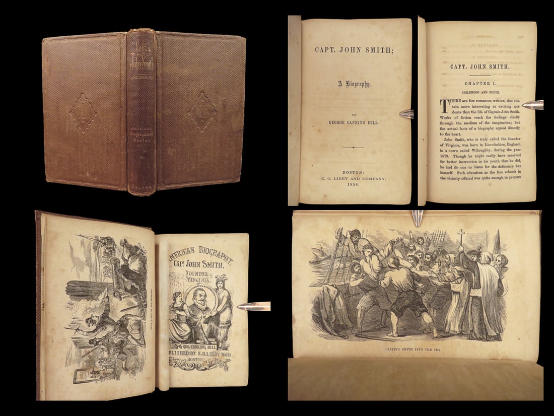 1858 Captain John Smith Biography POCAHONTAS Virginia Native American INDIANS (1 of 10)