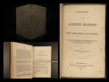 1864 Civil War 1st ed 60th New York Infantry Union Gettysburg SLAVERY Railroads
