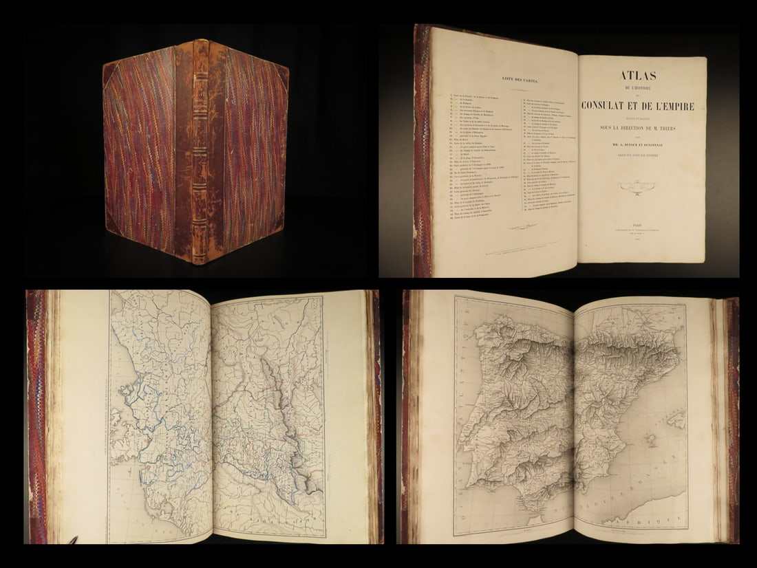 1864 Thiers 66 ATLAS MAPS to Consulate Empire French Revolution Napoleon France: 1864 Thiers 66 ATLAS MAPS to Consulate Empire French Revolution Napoleon France Born during the French Revolution, Adolphe Thiers became a famous French historian, focusing on the history of France an