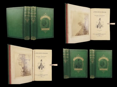 1870 Tour of England 1ed City Descriptions Cathedrals London Thornbury 2v SET