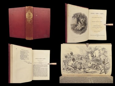 1875 Uncle Toms Cabin Illustrated Beecher Stowe Slavery Abolition Civil War
