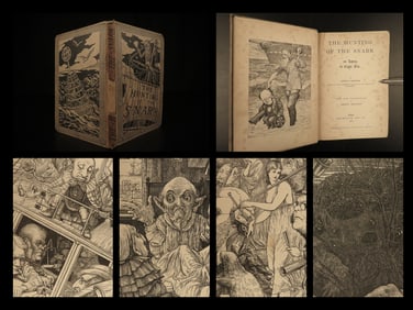 1876 1st/1st Hunting of the Snark Lewis Carroll Illustrated Fantasy Alice Holiday