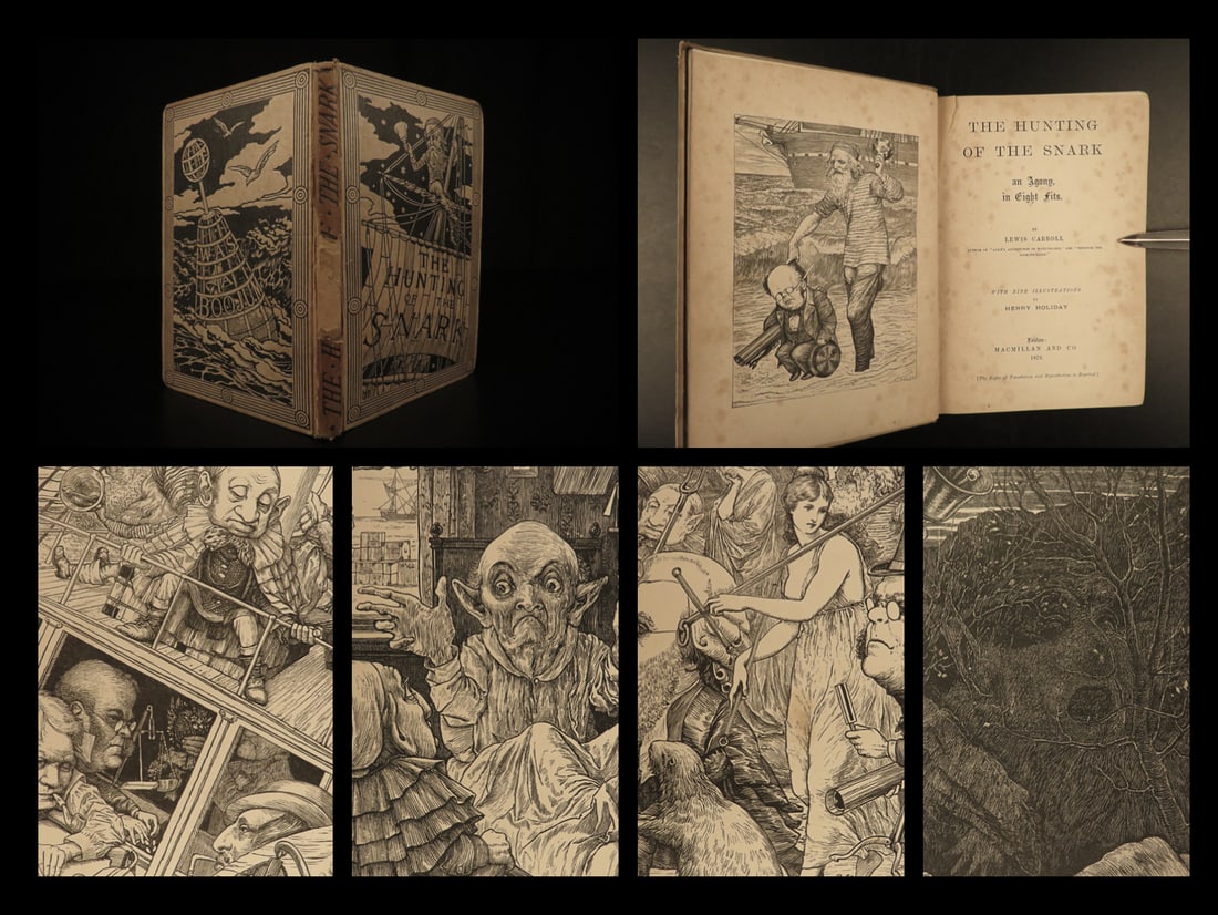 1876 1st/1st Hunting of the Snark Lewis Carroll Illustrated Fantasy Alice Holiday: 1876 1st/1st Hunting of the Snark Lewis Carroll Illustrated Fantasy Alice Holiday “If I had a world of my own, everything would be nonsense. Nothing would be what it is, because everything would be 