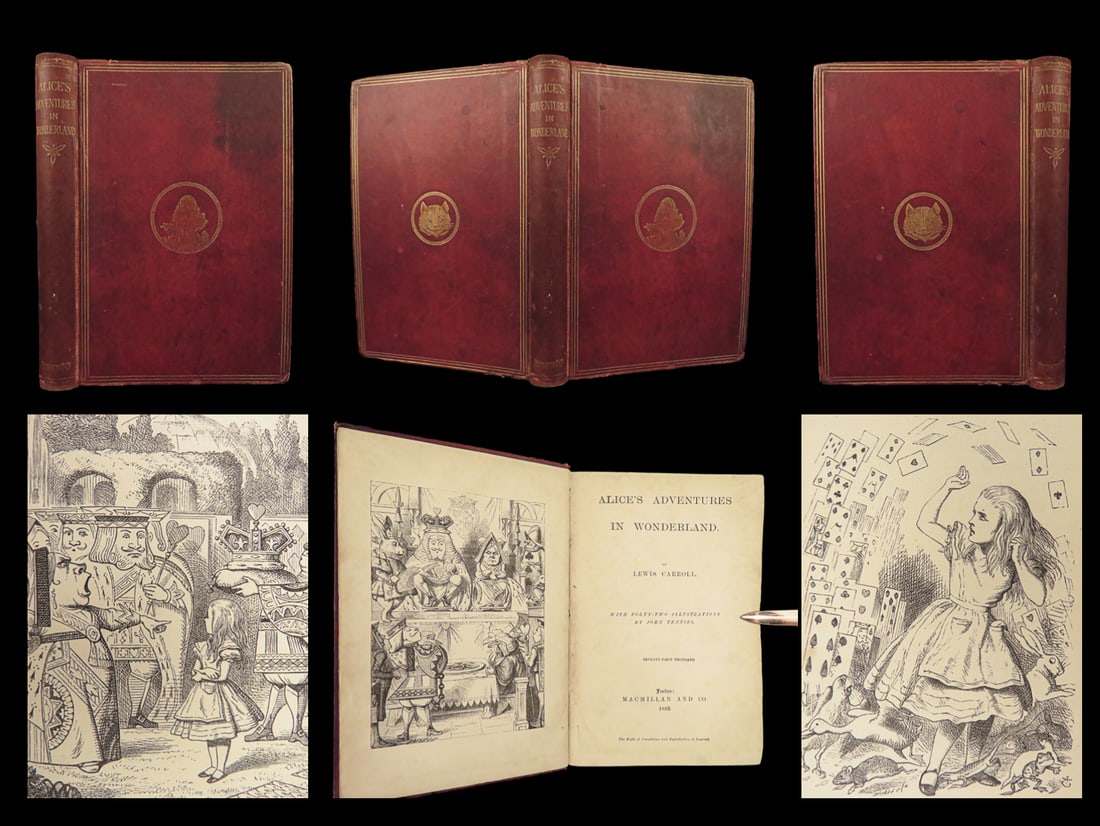 1883 Alice in Wonderland Lewis Carroll Tenniel Illustrated Fantasy Classic RARE: 1883 Alice in Wonderland Lewis Carroll Tenniel Illustrated Fantasy Classic RARE “If I had a world of my own, everything would be nonsense. Nothing would be what it is, because everything would be wh