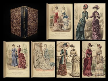 1885 FASHION Journal des Demoiselles French Victorian Costume Clothing ART