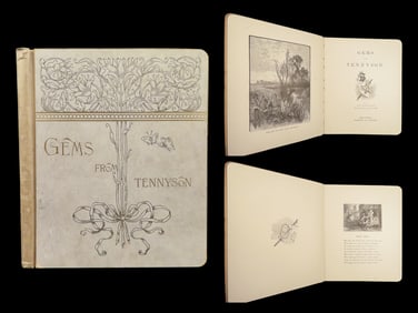1888 Alfred Tennyson Works Poetry LEGENDS Enid Vivien Enoch Arden Billings ART