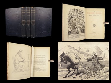 1894 Ingoldsby Legends Occult GHOSTS Esoteric Tenniel Leech Cruikshank ART 3v
