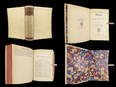 1895 Geoffrey CHAUCER Canterbury Tales Poems Astrolabe Romaunt of Rose Poetry