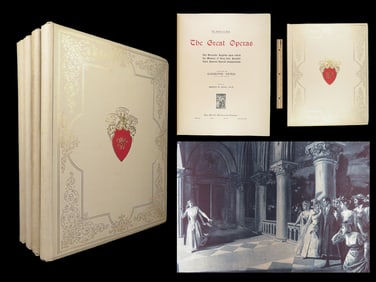 1899 Great Operas Mozart Verdi Rossini Beethoven Classical Music HUGE FOLIOS 4v