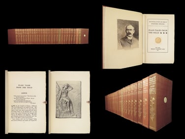 1908 Rudyard Kipling Complete Works Jungle Books Captain Courageous 27v BINDING