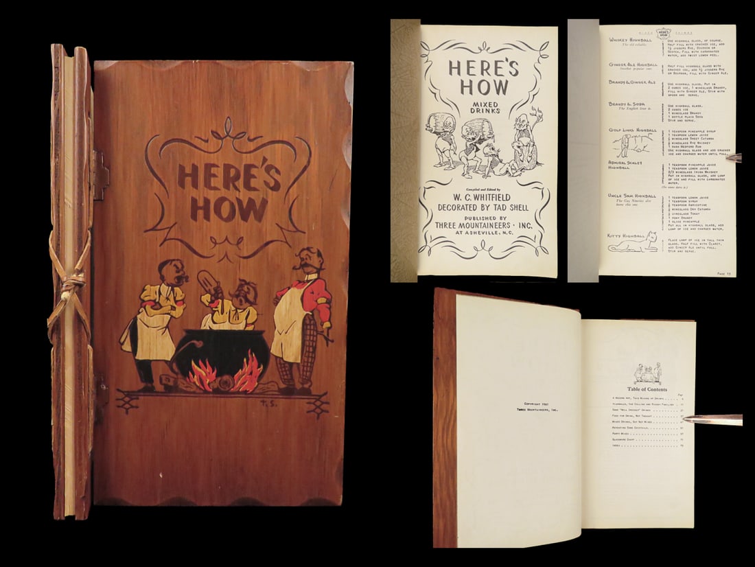 1941 COCKTAILS Heres How Mixed Drinks Liquor Alcohol Recipes Prohibition WOODEN (1 of 10)