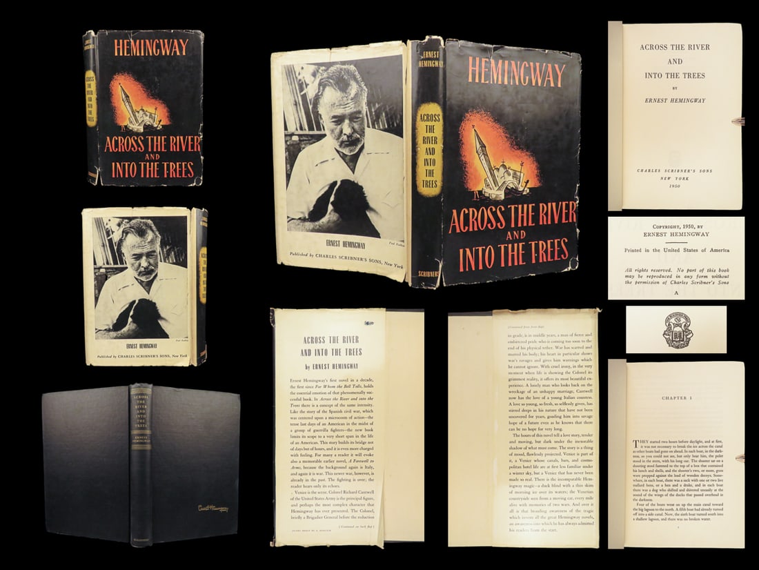 1950 Hemingway 1e/1st Across the River and Into the Trees WWI Orig Unclipped DJ (1 of 10)