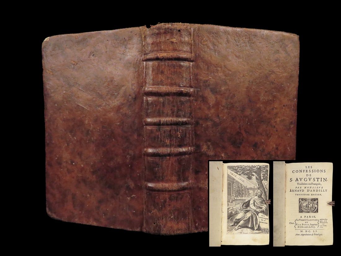 1651 Confessions of St Augustine Bible Doctrine Philosophy dAndilly French (1 of 10)