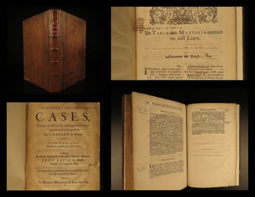 1662 LAW 1ed John Latch Court Cases Charles I of England Edward Walpole French