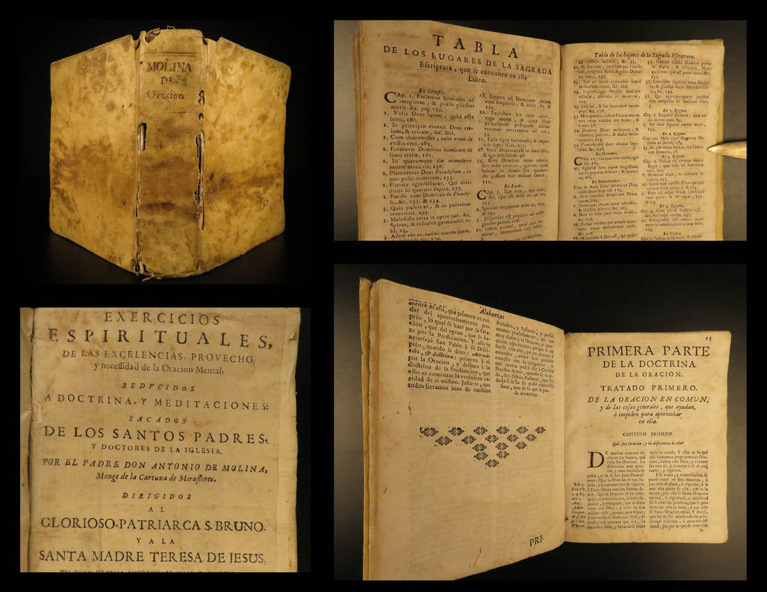 1686 Spanish Antonio de Molina Spiritual Exercises Catholic Carthusian Zaragoza (1 of 16)