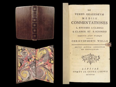 1752 GREEK Philosophy Commentaries on Aristotle Demosthenese Thucydides Wolle