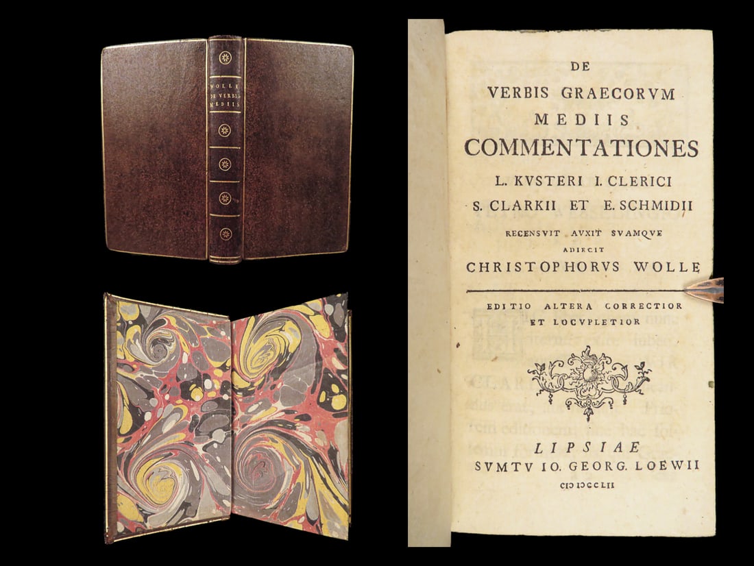 1752 GREEK Philosophy Commentaries on Aristotle Demosthenese Thucydides Wolle (1 of 10)