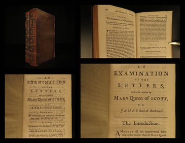 1754 1ed Mary Queen of Scots Letters Scotland England Goodalls Examination