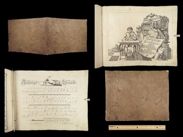 1789 Gothic Handwriting 1ed German Fraktur Calligraphy BERN Switzerland Roschi