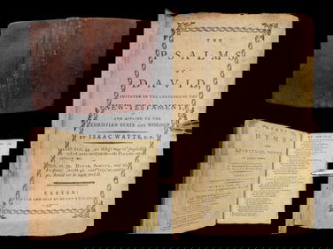 1793 American 1st Isaac WATTS Psalms of David & Hymns | New Hampshire edition