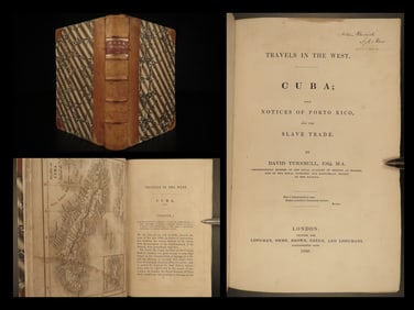 1840 1ed SLAVERY in CUBA Travels Abolitionist Turnbull Tobacco Sugar Coffee MAP