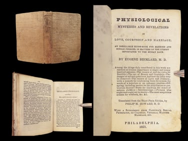 1850 MARRIAGE Mysteries of Sexuality 1ed Parenting Physiology Health Manual RARE