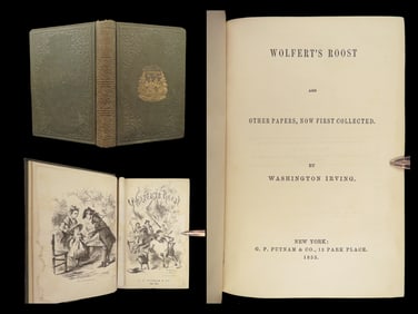 1855 Wolferts Roost by Washington Irving 1st Native American INDIANS Wizard Sachem