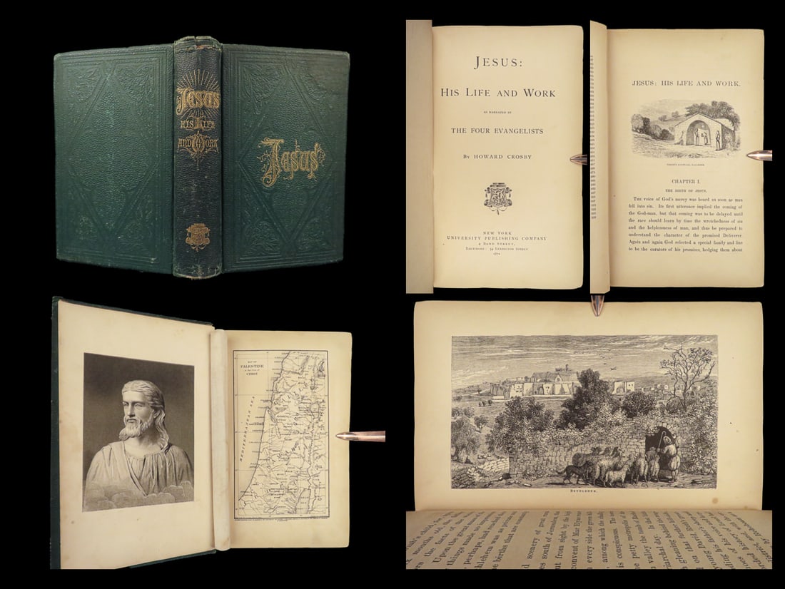1871 Life of JESUS New Testament Bible Commentary Holy Land MAP Crosby (1 of 10)