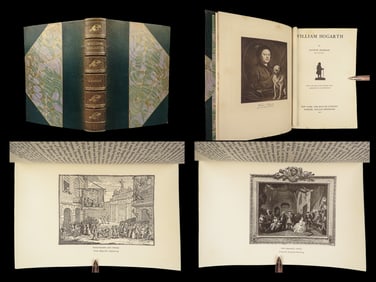 1907 William Hogarth Memoir Austin Dobson English Satire Illustrated ART Binding