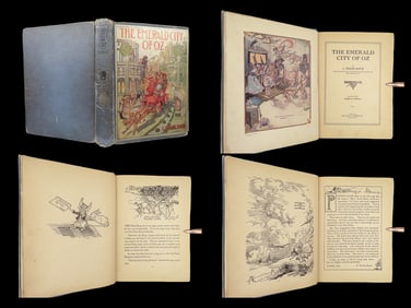 1910 Emerald City in OZ 1ed Frank Baum WIZARD Fantasy Neill Color Illustrated