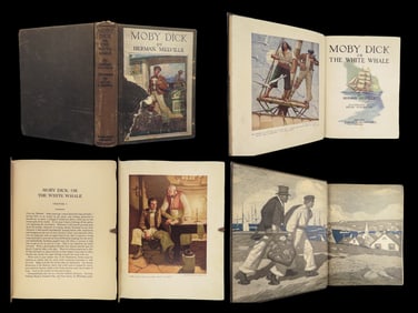 1922 Moby Dick by Herman Melville | 1st edition of Mead Schaeffer Color ART