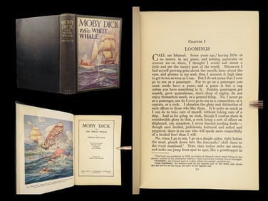 1931 Moby Dick Whale Herman Melville Whaling Voyage Anton Fischer ART