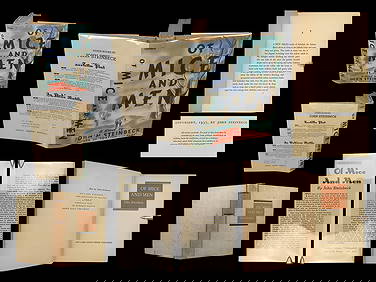 1937 Of Mice and Men by John Steinbeck 1st ed California Great Depression Classic (1 of 10)