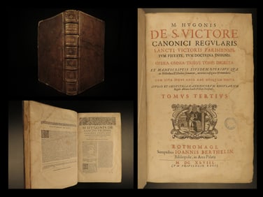 1648 Saxon Hugh Saint Victor Sacraments Medieval Bible Mysticism ANGELS Folio