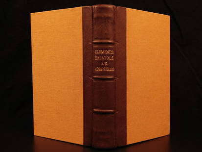1694 Greek & Latin Epistles & Bible of Pope Clement I Early Church at Corinth: 1694 Greek & Latin Epistles & Bible of Pope Clement I Early Church at Corinth “Do we then think it to be a great and marvelous thing, if the Creator of the universe shall bring about the