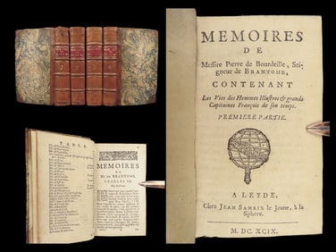 1699 Sexuality Memoires of Bourdeille de Brantome Duels Military Letters 4v