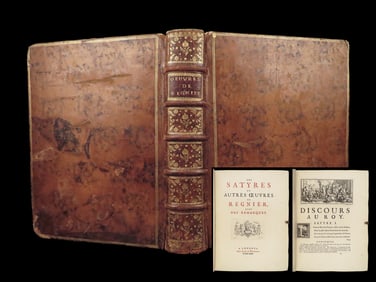 1729 Satirical Poetry of Mathurin Regnier 1st French Poems Humanism Epigrams