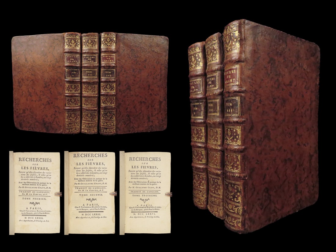 1773 FEVERS 1st William Grant Scottish Medicine Disease Cures Fievres French 3v: 1773 FEVERS 1st William Grant Scottish Medicine Disease Cures Fievres French 3v William Grant was an 18th-century Scottish physician who is best known for his studies on fevers. In fact, nearly all of