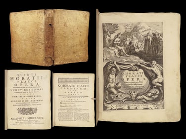 1774 Works of Horace ROMAN Lit Carpe Diem French Satires Odes Desprez Naples