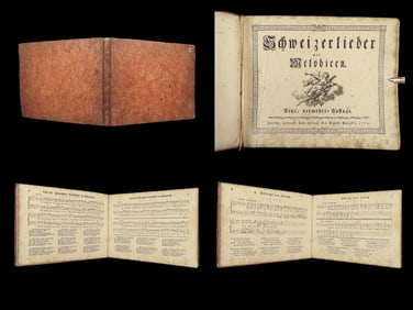 1775 SWISS Songbook 1ed German Songs & Hymns Figured Bass Zurich Switzerland