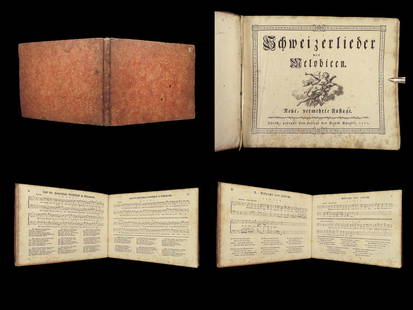 1775 SWISS Songbook 1ed German Songs & Hymns Figured Bass Zurich Switzerland: 1775 SWISS Songbook 1ed German Songs & Hymns Figured Bass Zurich Switzerland A rare 18th-century Swiss songbook published in Zurich, Switzerland. This collection of German hymns and songs