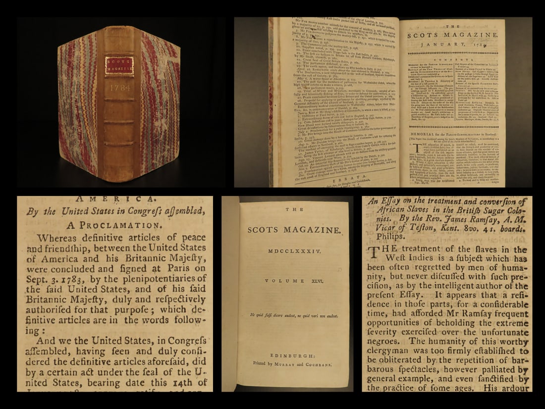 1784 1ed Colonial America Revolutionary War SLAVES Abolition Act 1780 Slavery (1 of 20)