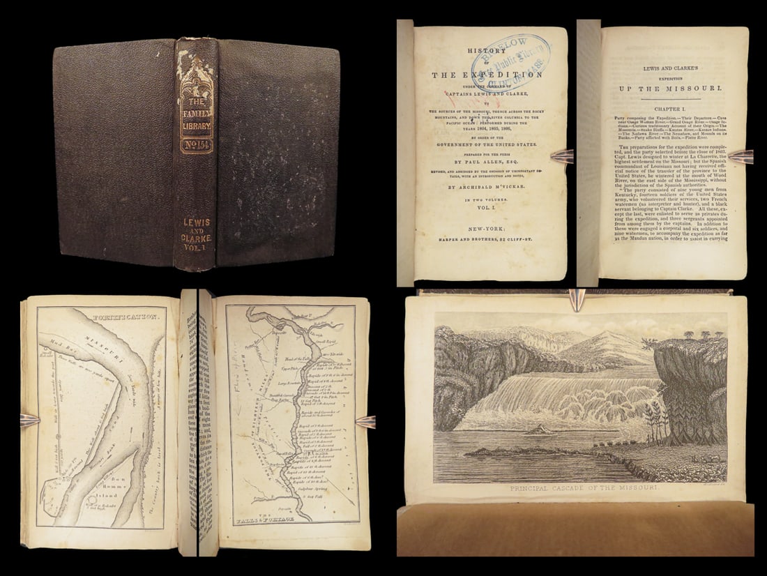 1842 Lewis & Clark Expedition 1st ed Indians Missouri River Americana 2 MAPS (1 of 10)