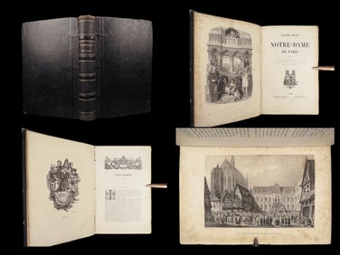 1844 RARE Illustrated ed Hunchback of Notre Dame de Paris Victor Hugo Perrotin