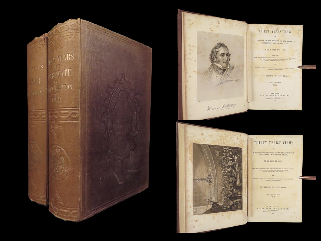 1854 Thomas H Benton 1st 30 Years SLAVERY American Cherokee Indian Removal 2v (1 of 10)