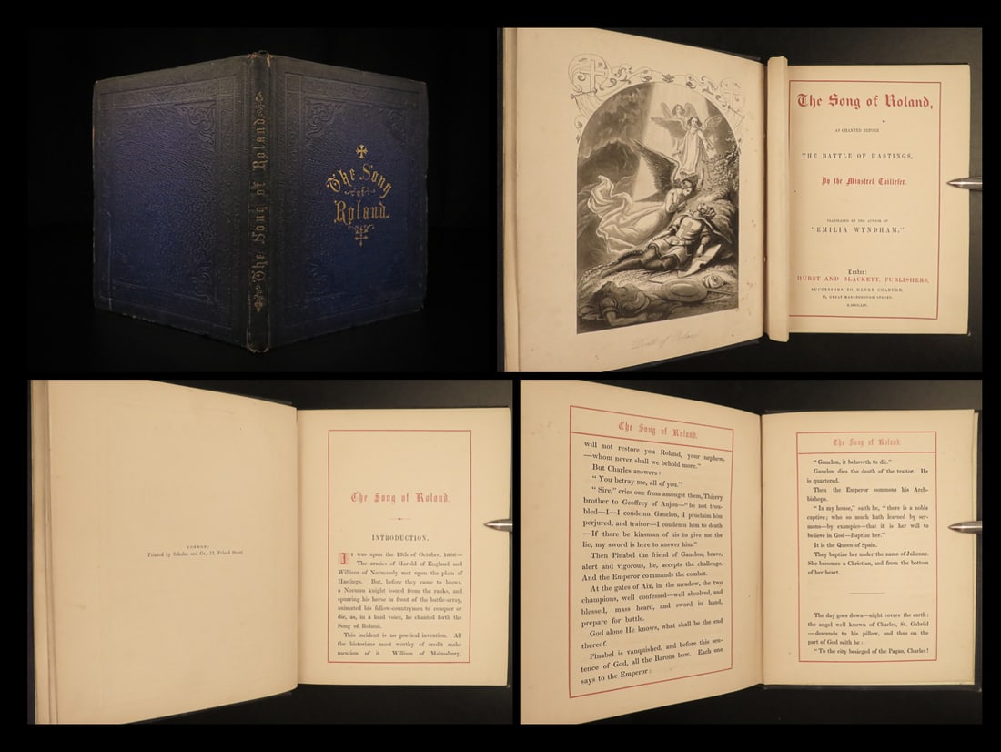 1854 Song of Roland 1ed Franks Charlemagne Chanson de Geste Medieval Chivalry (1 of 10)