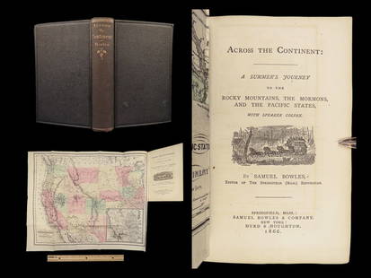 1866 Across the Continent by Bowles | Travels MAP Mormon INDIAN California: 1866 Across the Continent by Bowles | Travels MAP Mormon INDIAN California Samuel Bowless Across the Continent is a Civil War-era book that covers the authors journey with Schuyler Colfax and William