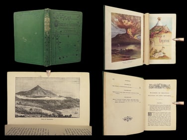 1870 Marvels of Creation VOLCANOES Mount Vesuvius Pompeii Hawaii Mt Etna Iceland