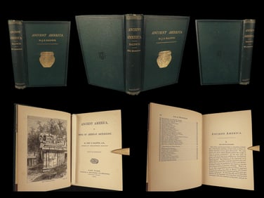 1876 Ancient America PERU Aztec Mound Builders Mexico Mayapan INDIANS Illustrated