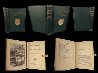 1876 Ancient America PERU Aztec Mound Builders Mexico Mayapan INDIANS Illustrated: 1876 Ancient America PERU Aztec Mound Builders Mexico Mayapan INDIANS Illustrated John Baldwins “Ancient America” is a rare 19th-century account of the earliest times in North America focusing